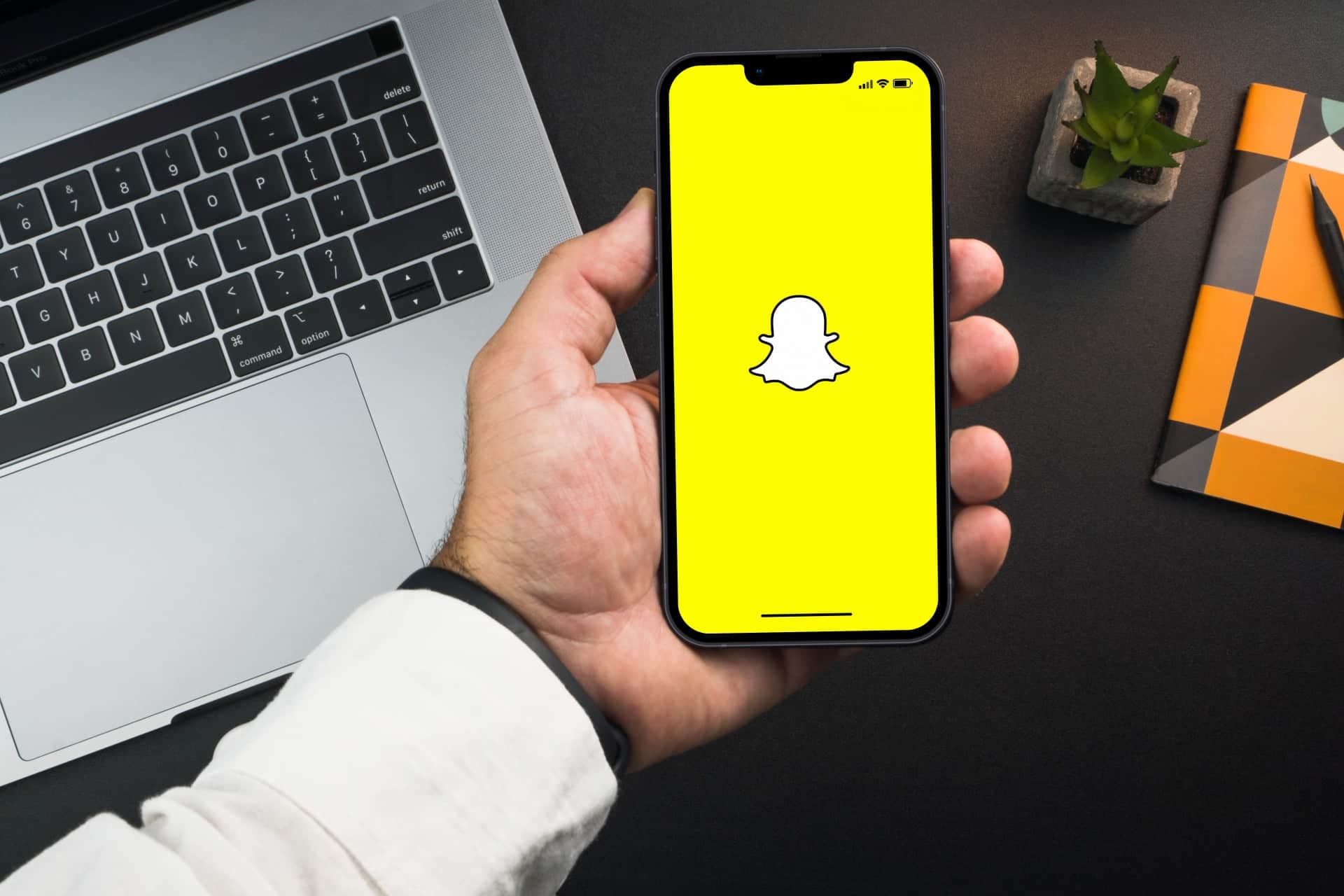 Snapchat sur un téléphone