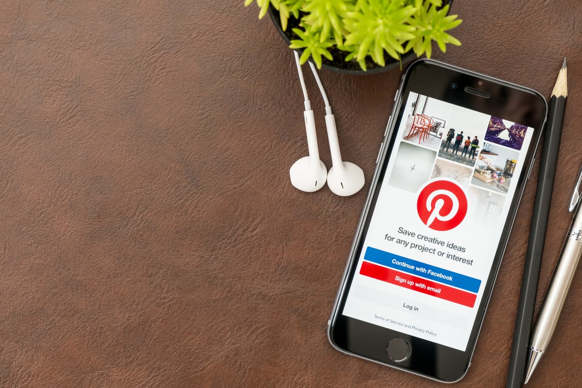 S'inscrire sur pinterest