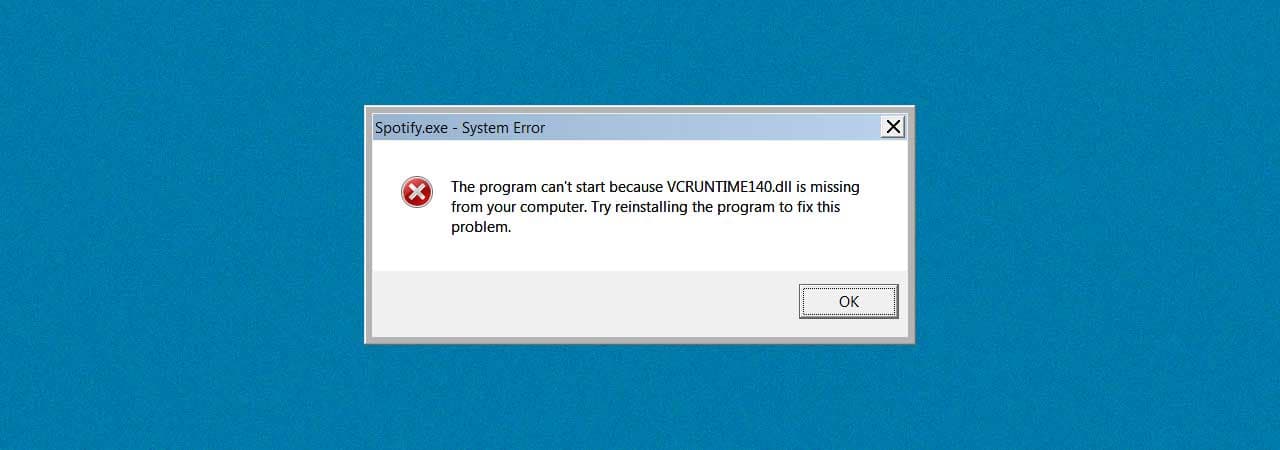 erreur VCRUNTIME140.dll